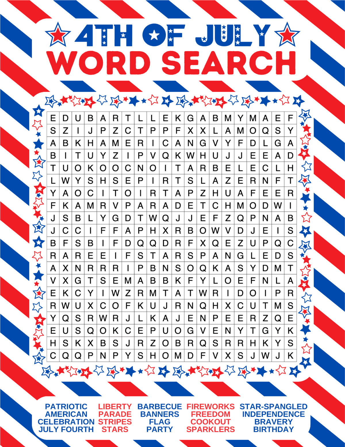 Free Printable 4th Of July Word Search Prudent Penny Pincher Free Printable 4th Of July Word Search Prudent Penny Pincher