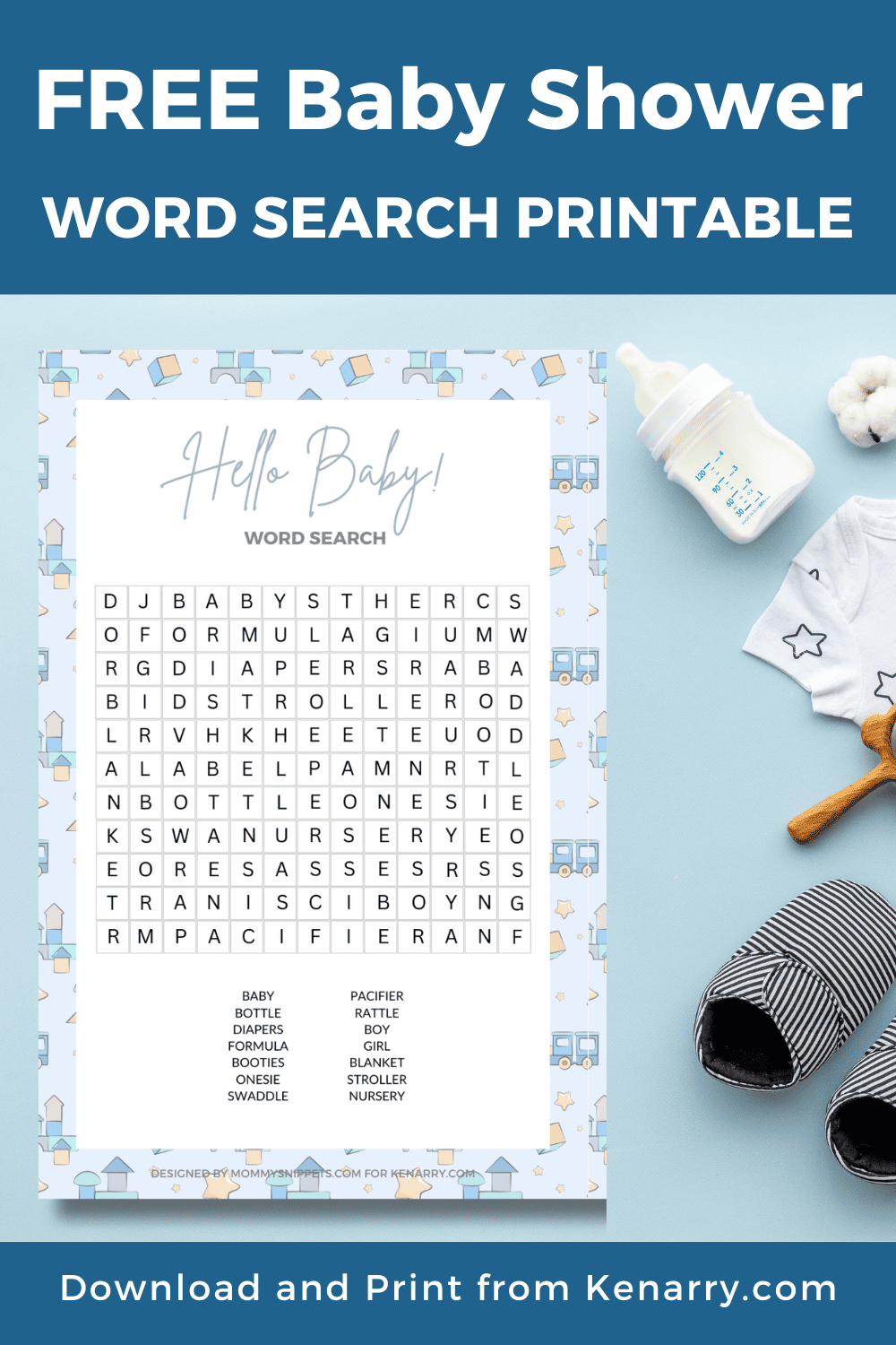 Baby Shower Games Printables Word Search