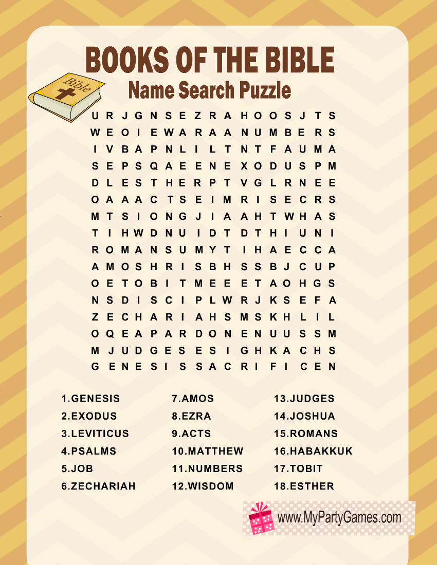 Bible Word Search Printable Pdf