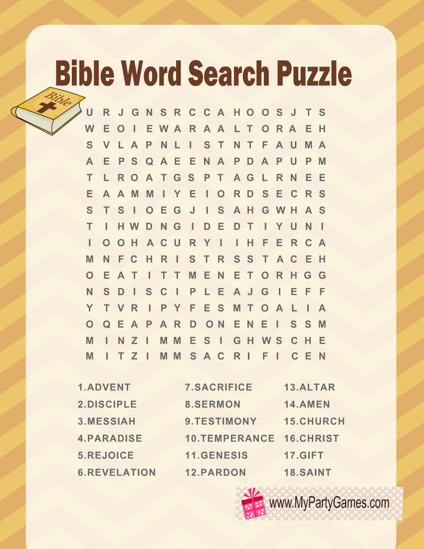 Bible Word Search Puzzles Free Printable