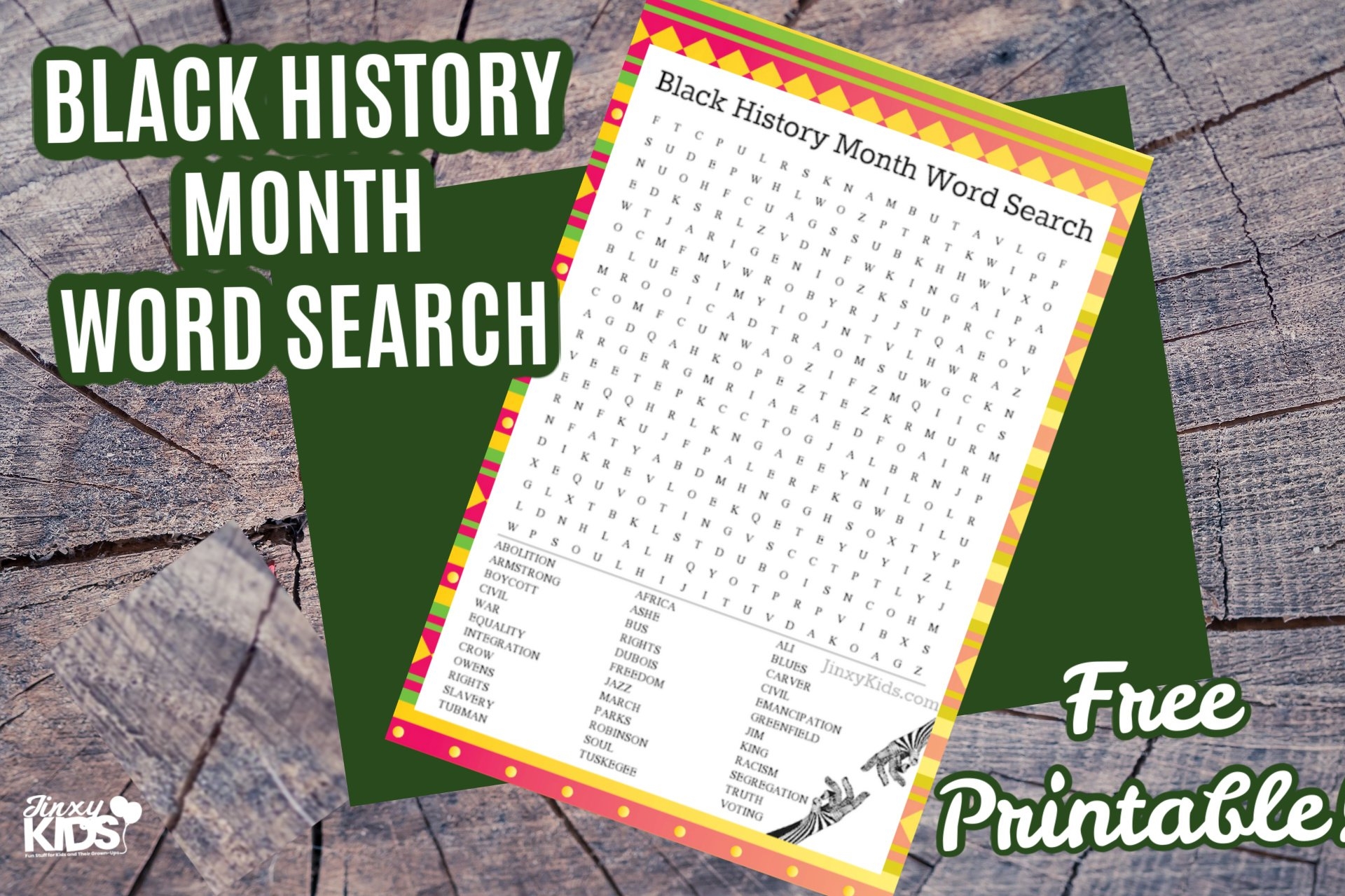 Word Searches African American History Printable
