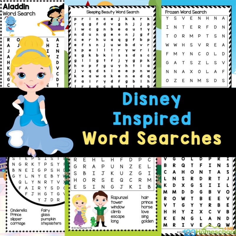 Cinderella Word Search Printable