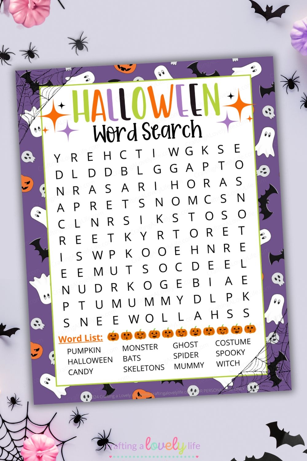 Word Search Free Printable Halloween