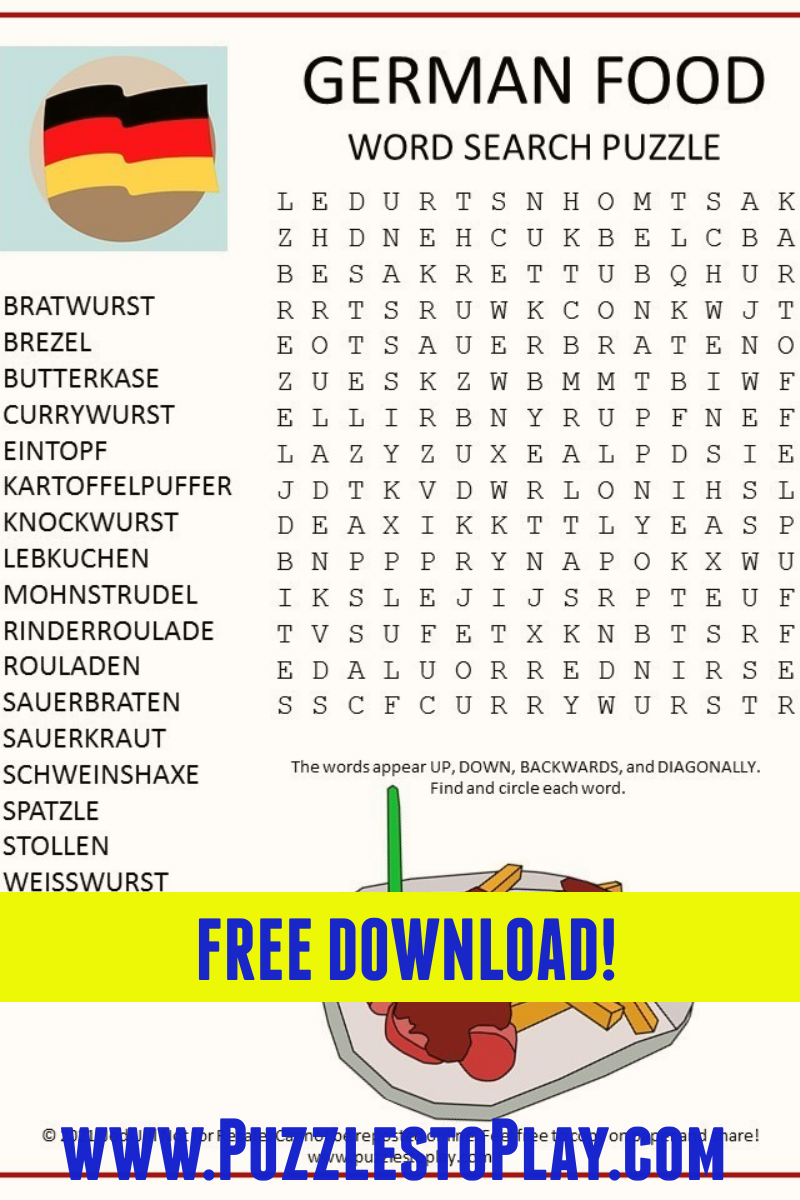 Free Printable Oktoberfest Word Search Puzzle