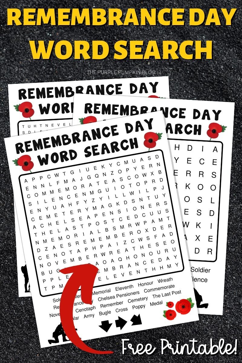 Free Printable Remembrance Day Word Searches Poppy Day Free Printable Remembrance Day Word Searches Poppy Day