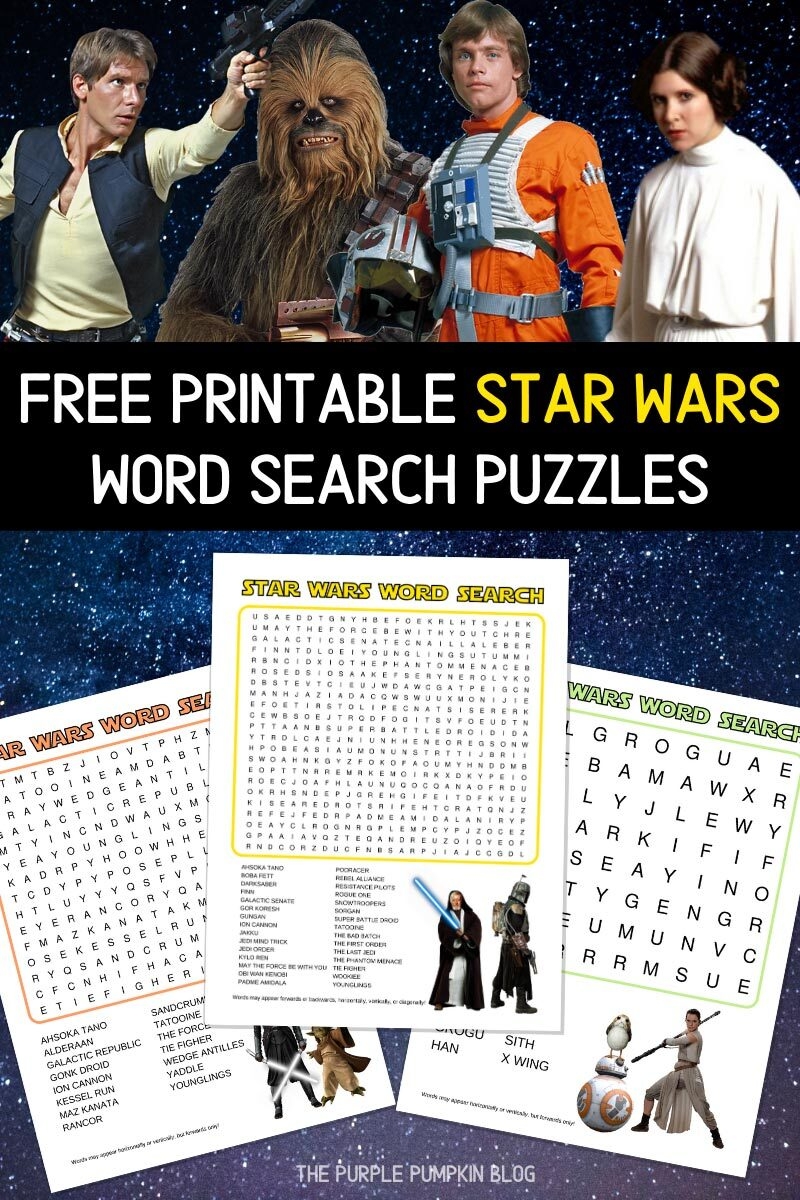 Free Printable Star Wars Word Search Puzzles For May The 4th 