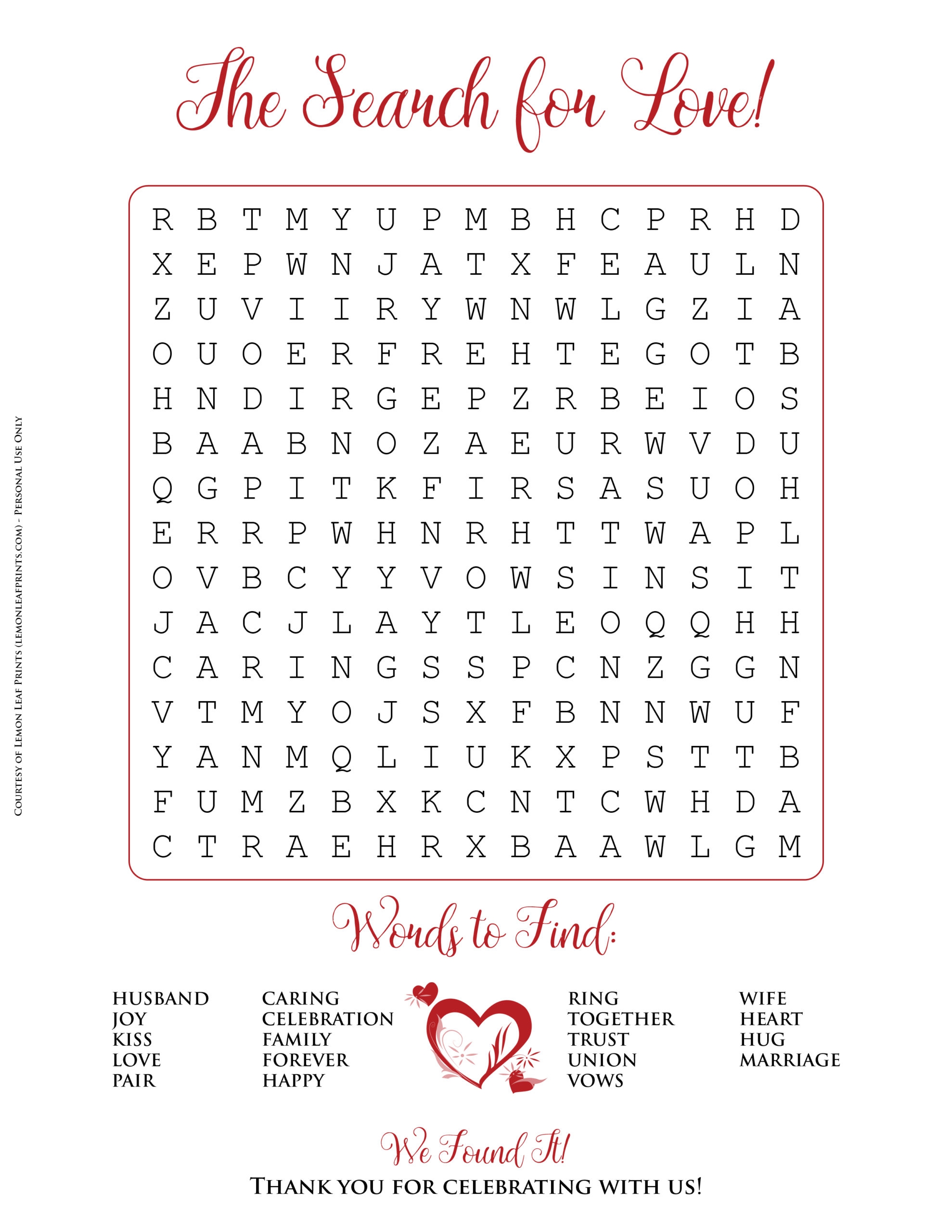 FREE PRINTABLE VALENTINE S DAY OR WEDDING WORD SEARCH PUZZLE 