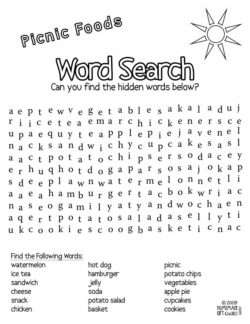 Free Word Search Printable For Students Free Word Search Printable For Students