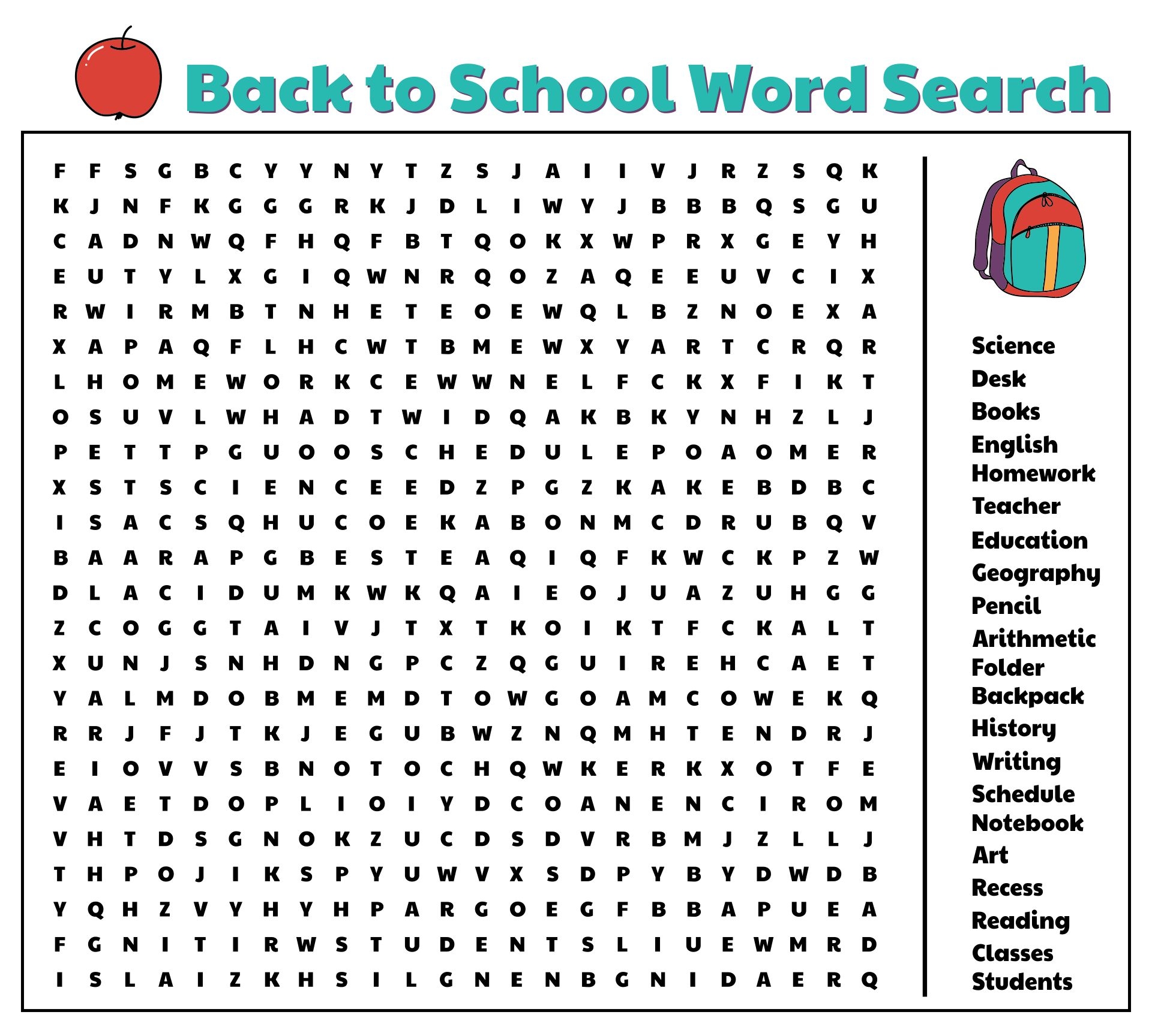 Free Printable Word Search Puzzles For Kids Cool2bKids Worksheets Library