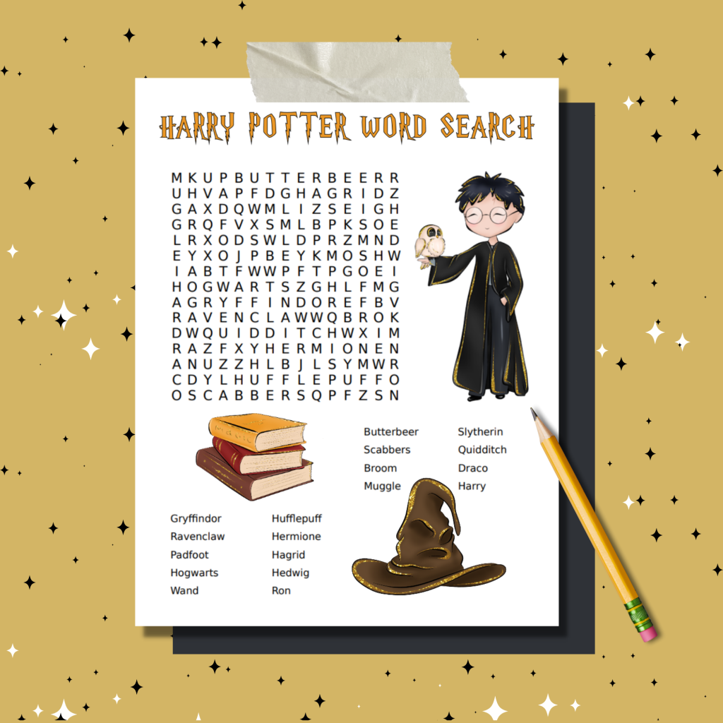 Word Search Harry Potter Printable Word Search Harry Potter Printable