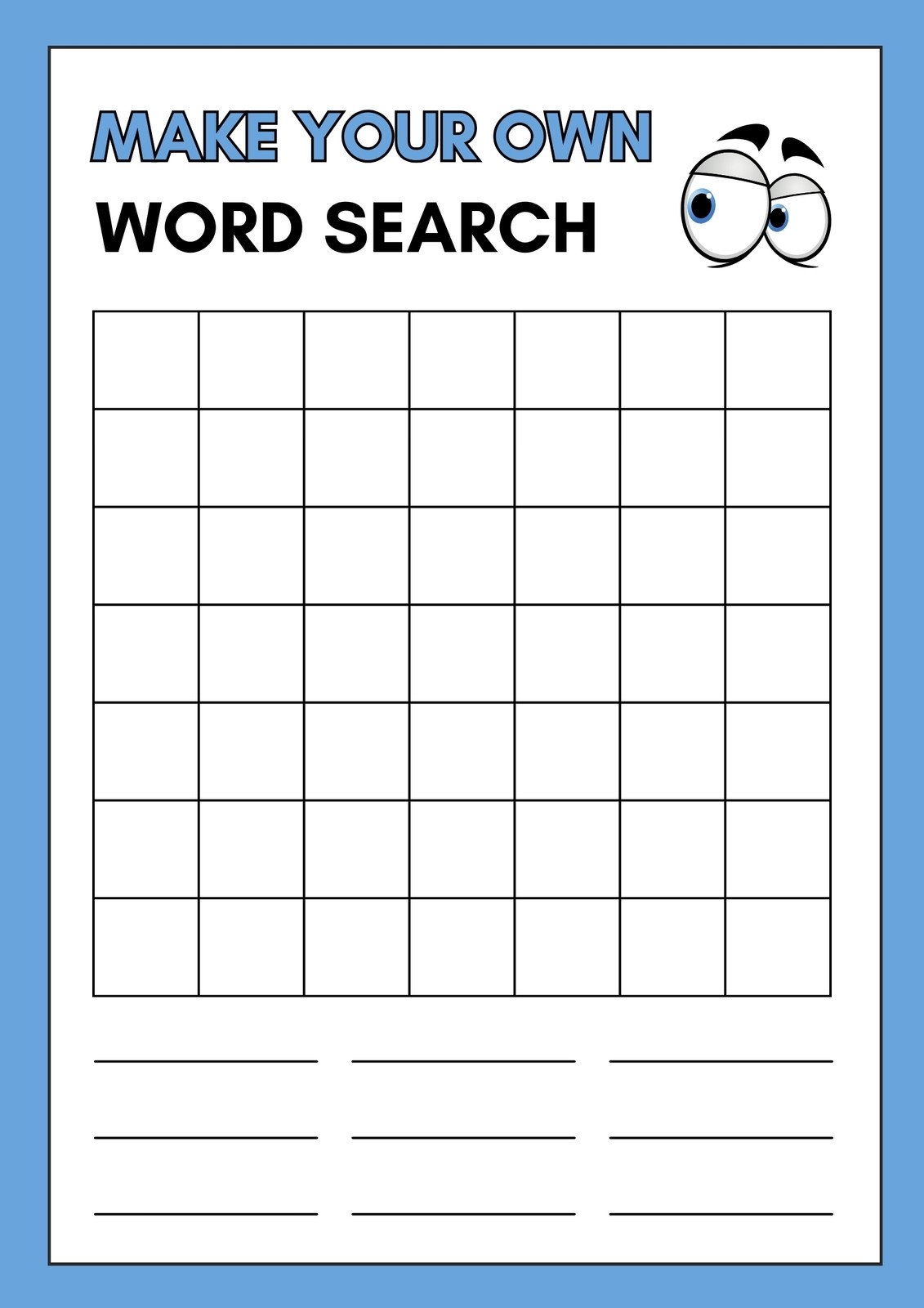 Free Printable Word Search Worksheet Templates Canva