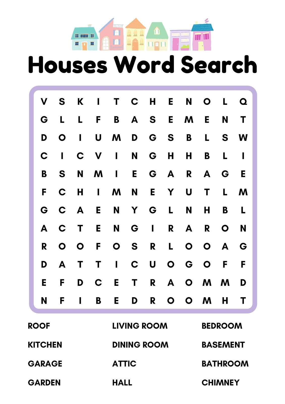 Free Printable Educational Word Search