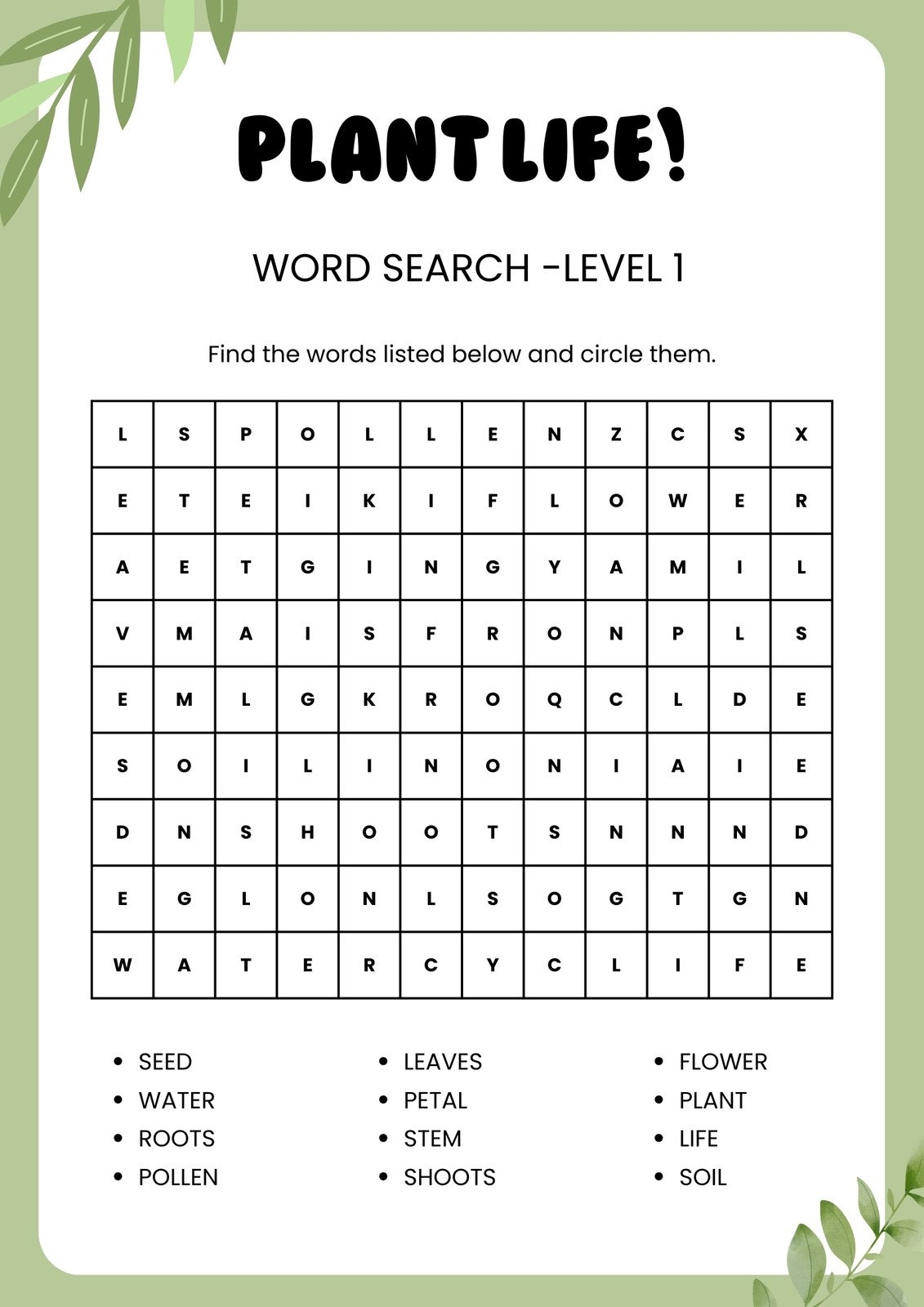Printable Blank Word Search Paper