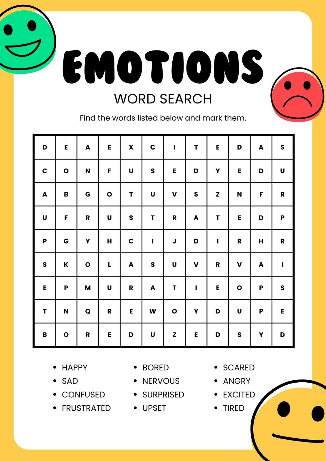 Free Printable Word Search Worksheet Templates Canva Worksheets Library