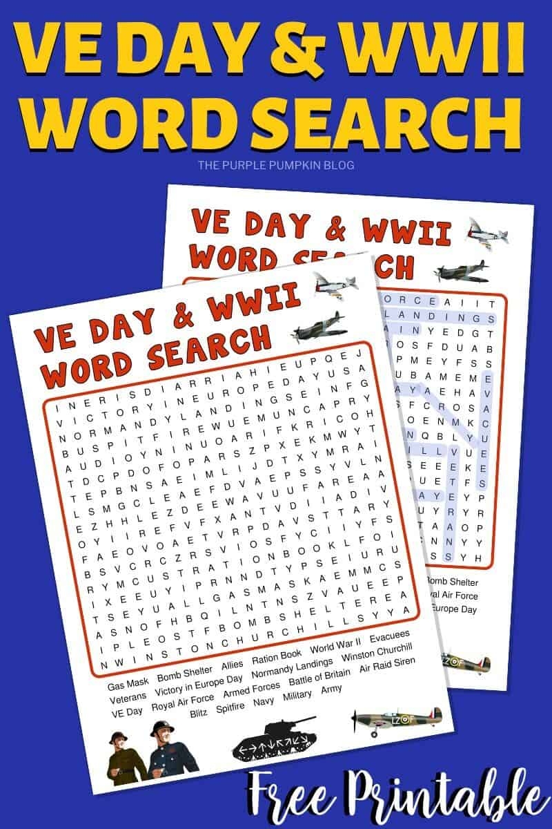 War Word Search Printable