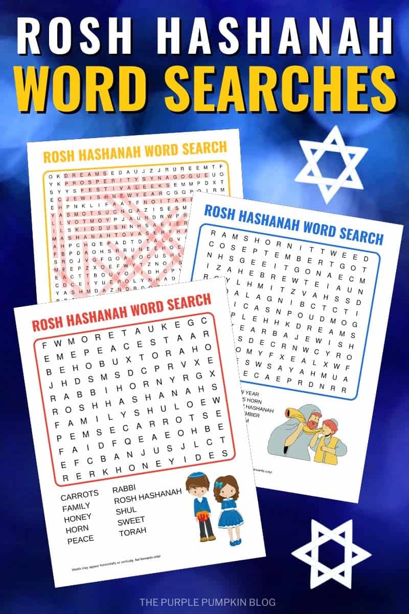 Free Rosh Hashanah Word Search Printables