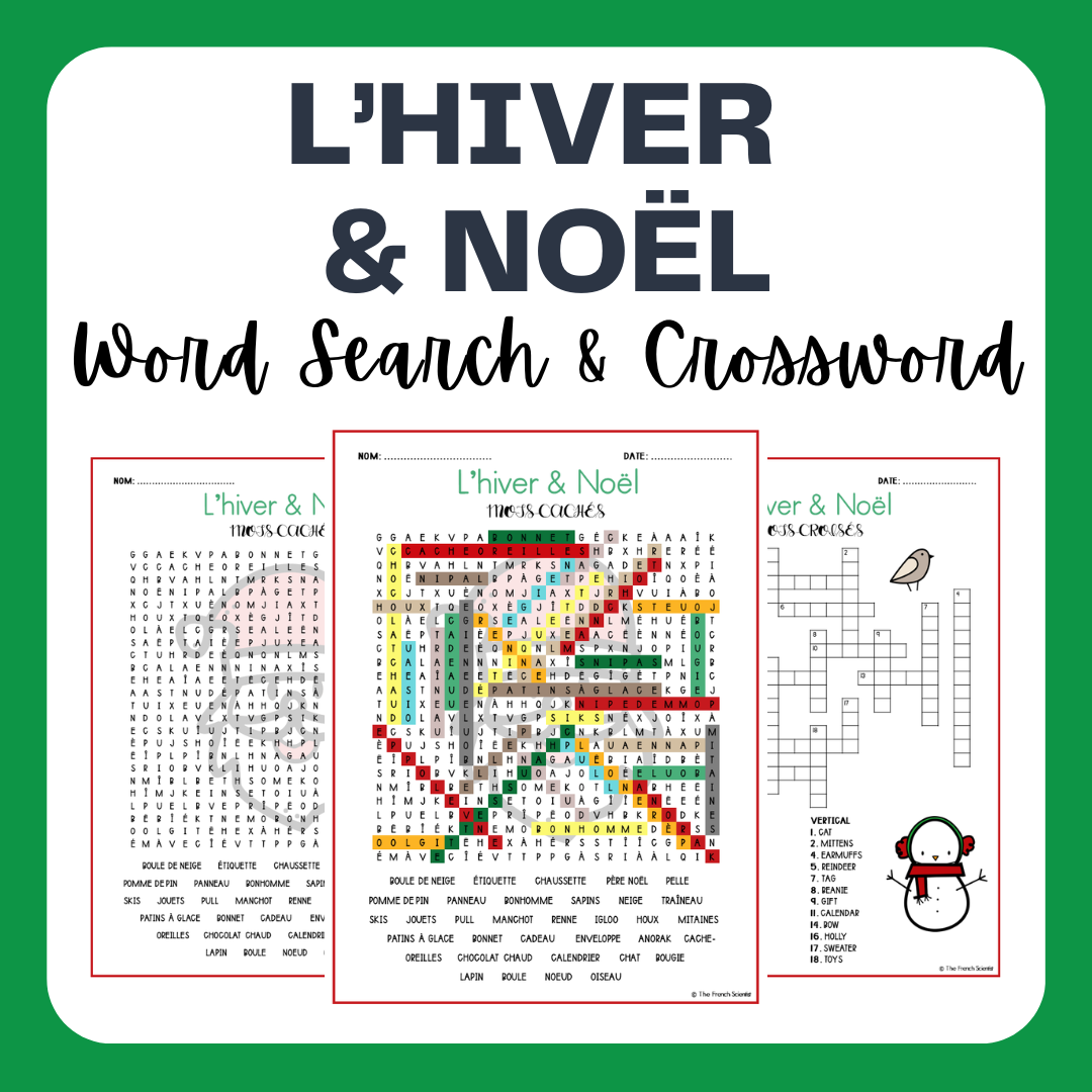 FRENCH Christmas No l Word Search U0026 Crossword Activities Made By Teachers FRENCH Christmas No l Word Search U0026 Crossword Activities Made By Teachers