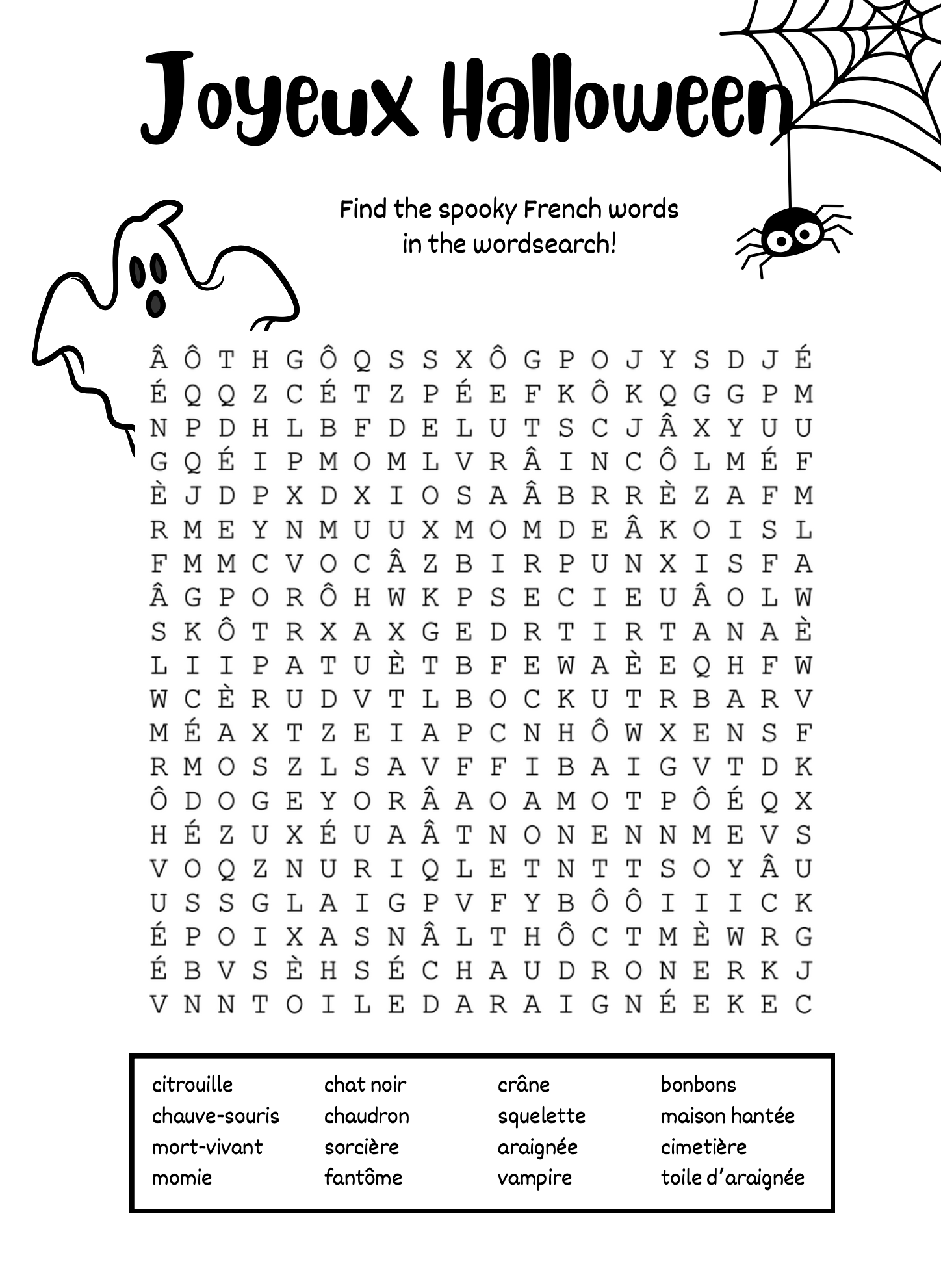 FRENCH Halloween Sets Store Of