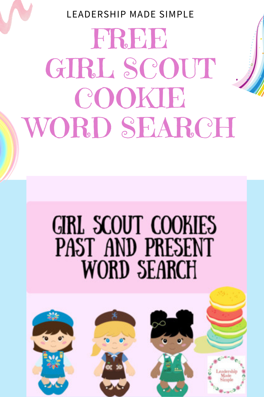 Friday Freebie Girl Scout Cookie Word Search Troop Leader