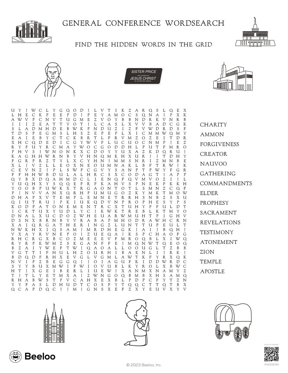 General Conference Wordsearch Beeloo Printable Crafts And 