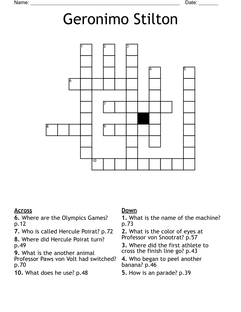 Geronimo Stilton Word Search Printable