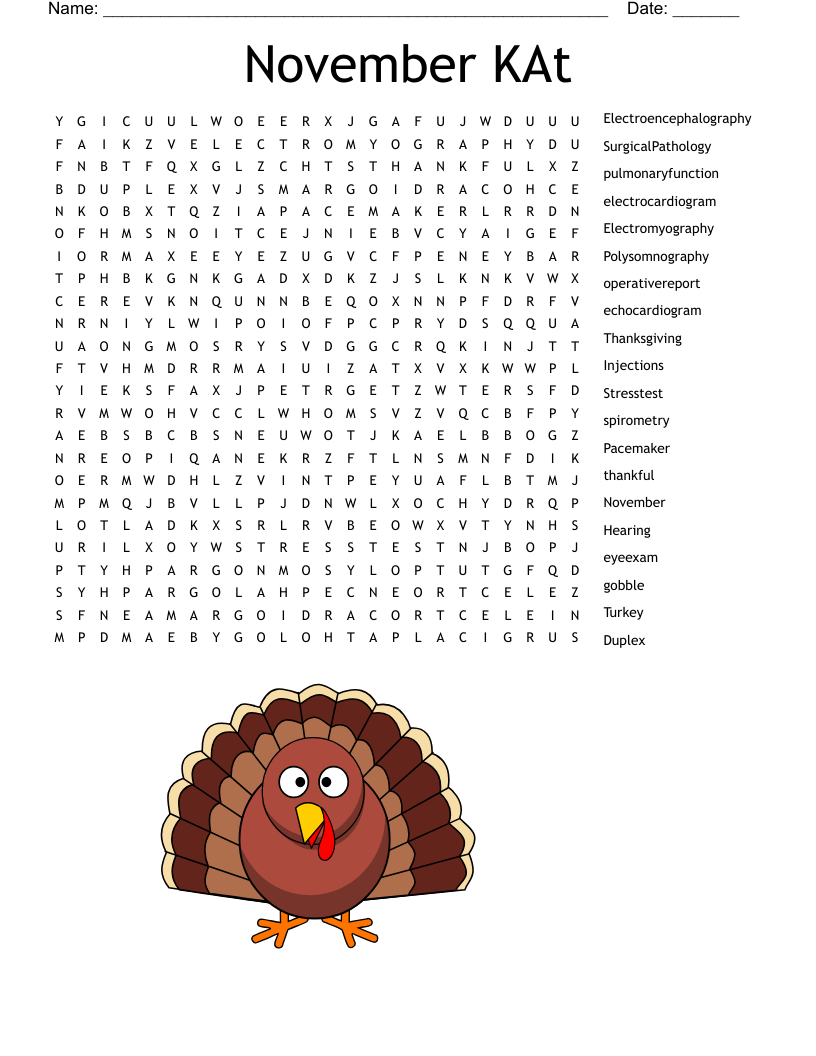 Giving Thanks Word Search WordMint