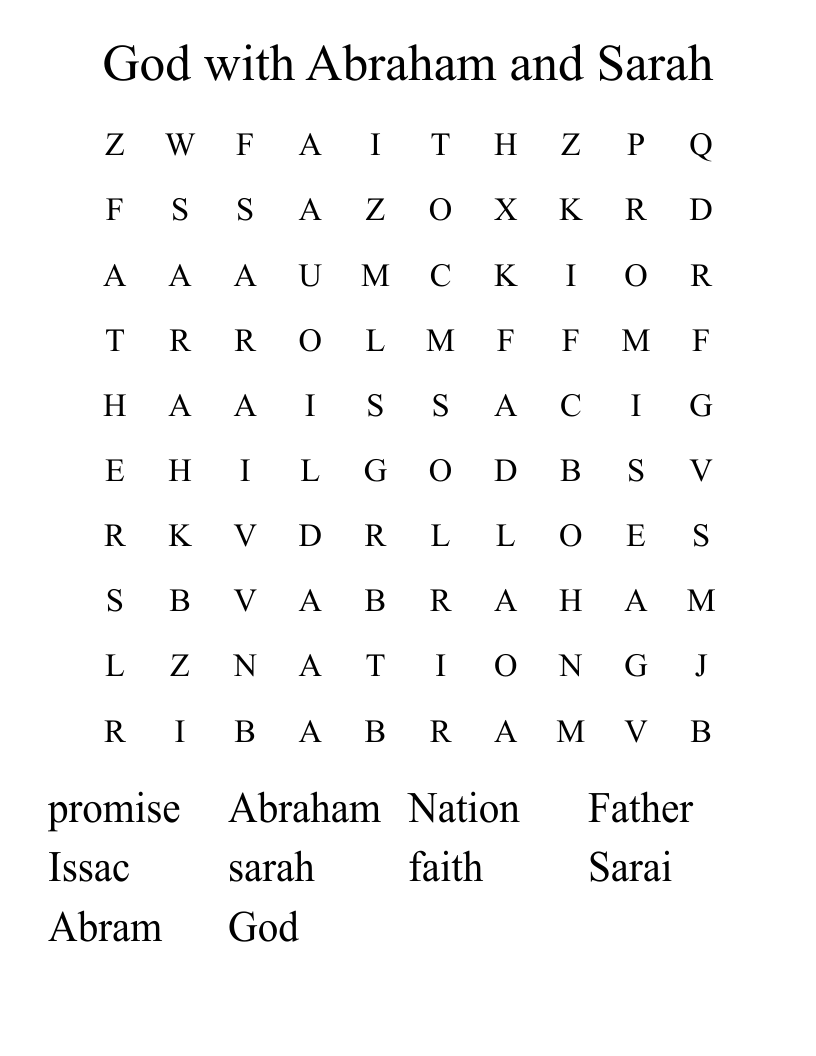 Free Printable Hagar Word Search
