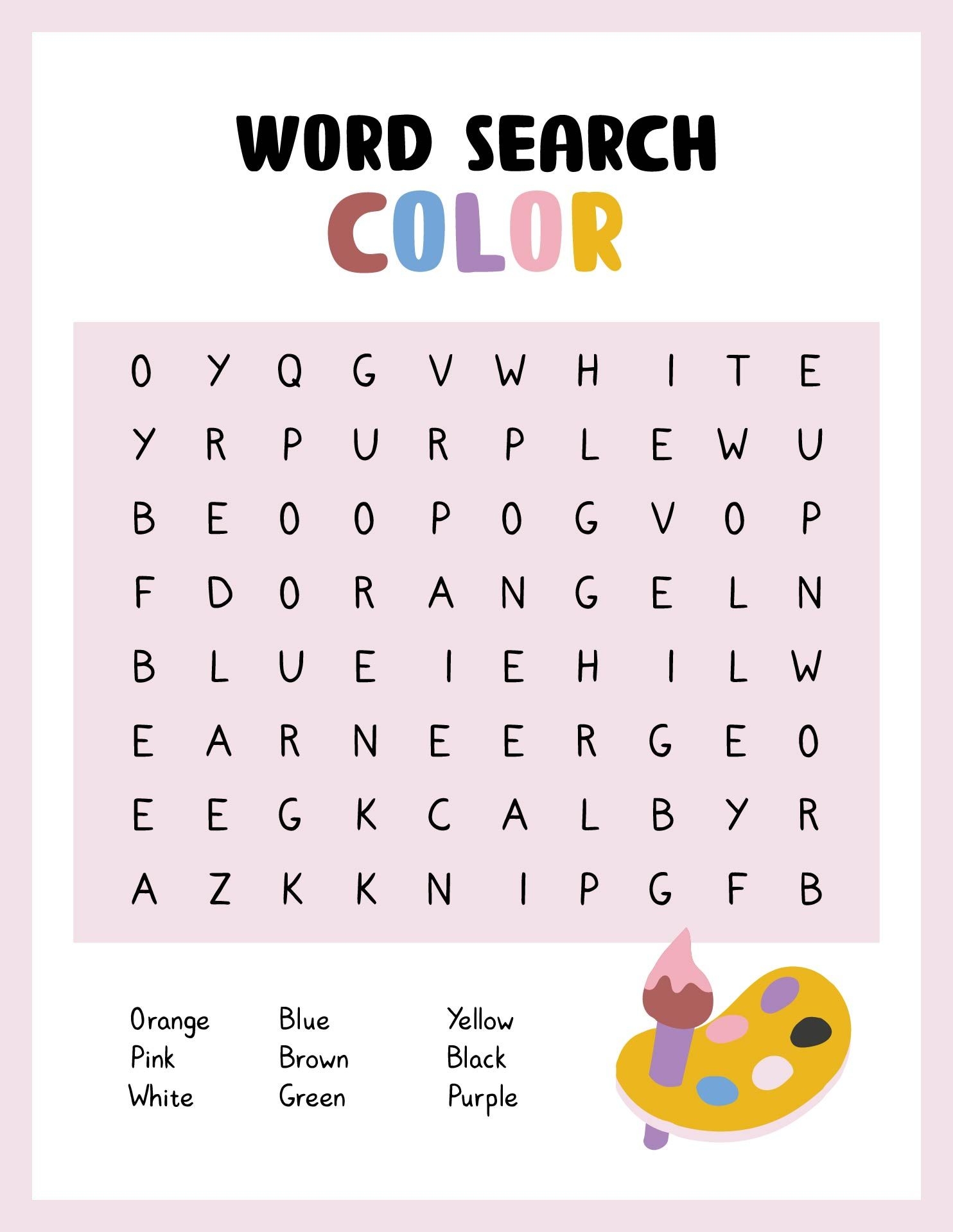 Grade 1 Word Search Puzzles K5 Learning Worksheets Library
