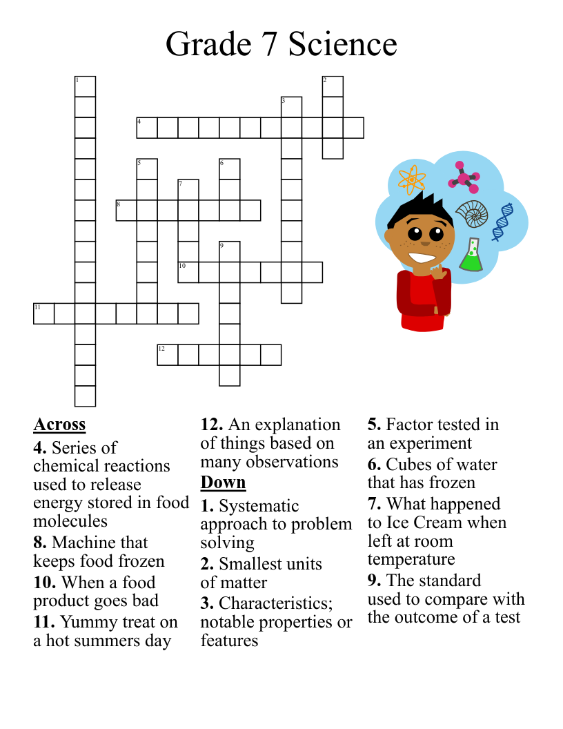 Grade 7 Science Word Search WordMint