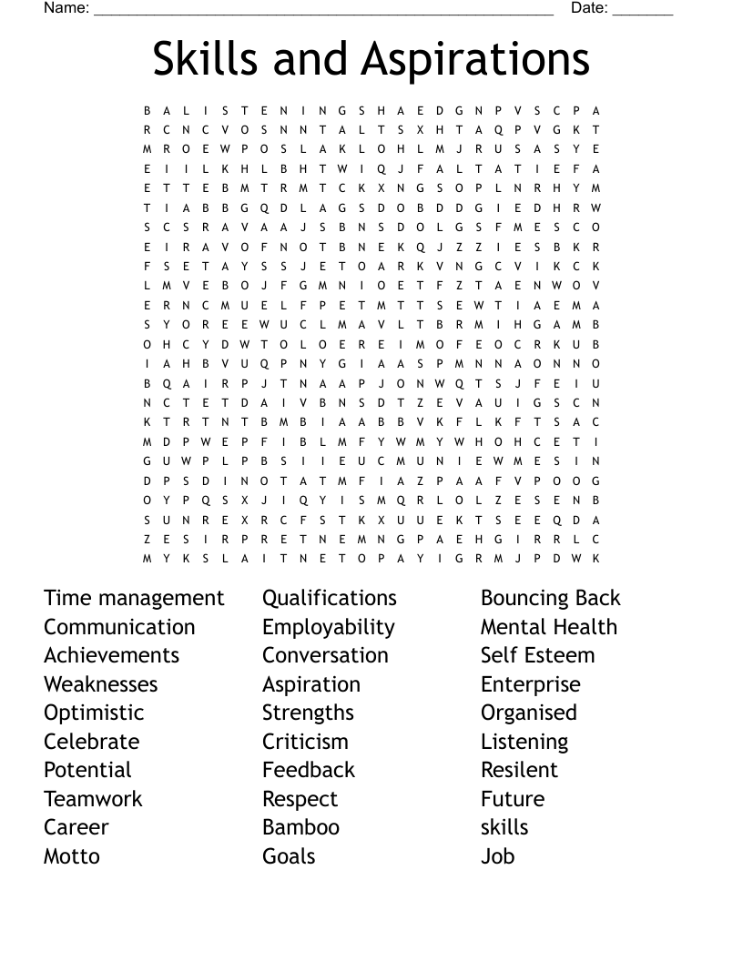 Grade 9 World Of Work Word Search WordMint