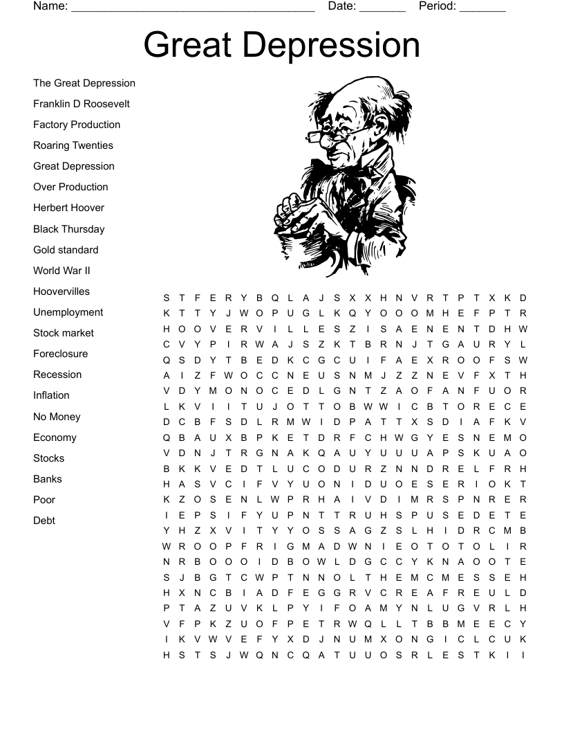 Depression Word Search Printable