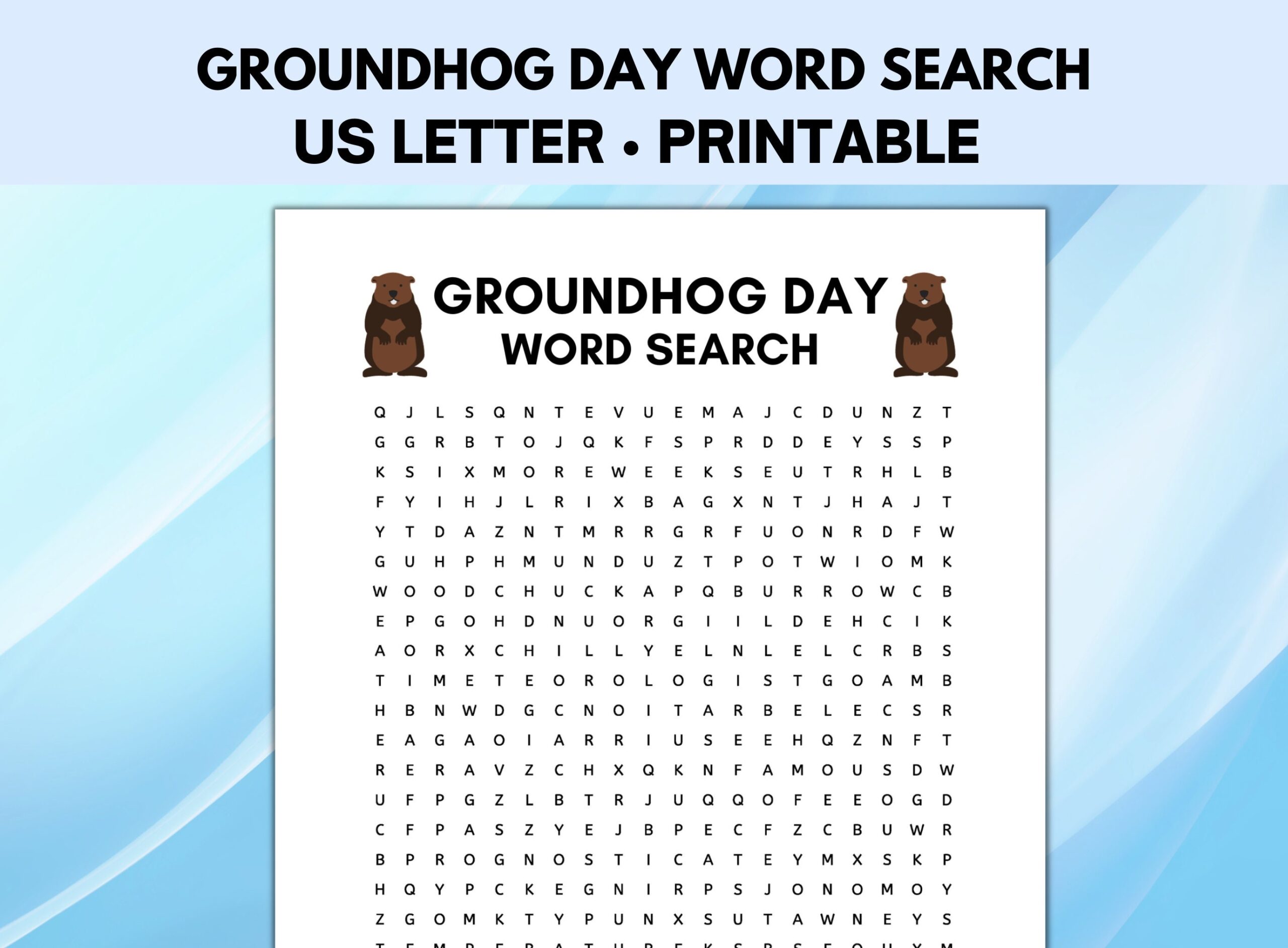 Groundhog Day Word Search Groundhog Day Printable Groundhog Activities Word Search Puzzle Etsy Groundhog Day Word Search Groundhog Day Printable Groundhog Activities Word Search Puzzle Etsy