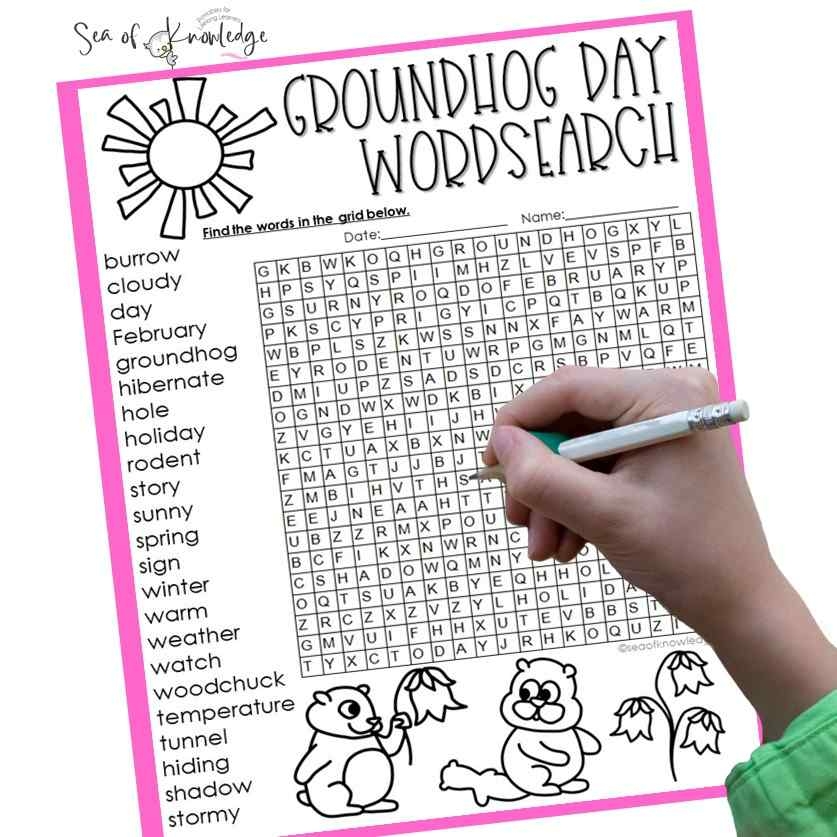 Groundhog Day Word Search