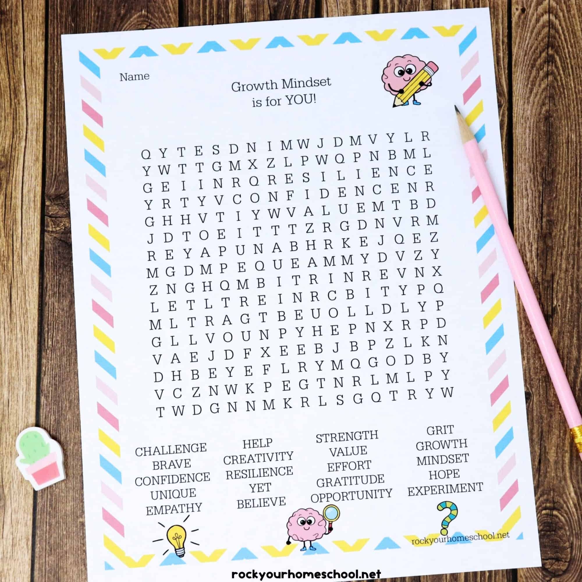 Growth Mindset Word Search With Fun Ideas For Using Free Rock Your Homeschool Growth Mindset Word Search With Fun Ideas For Using Free Rock Your Homeschool
