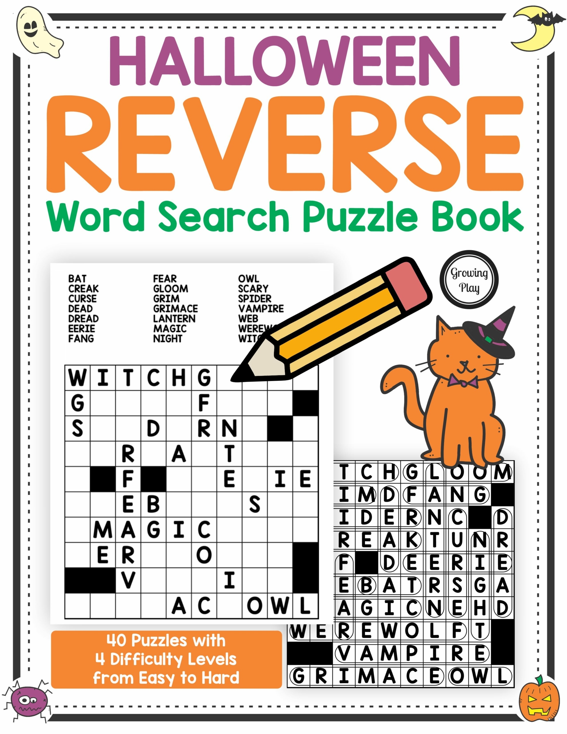 Halloween Reverse Word Search Growing Play
