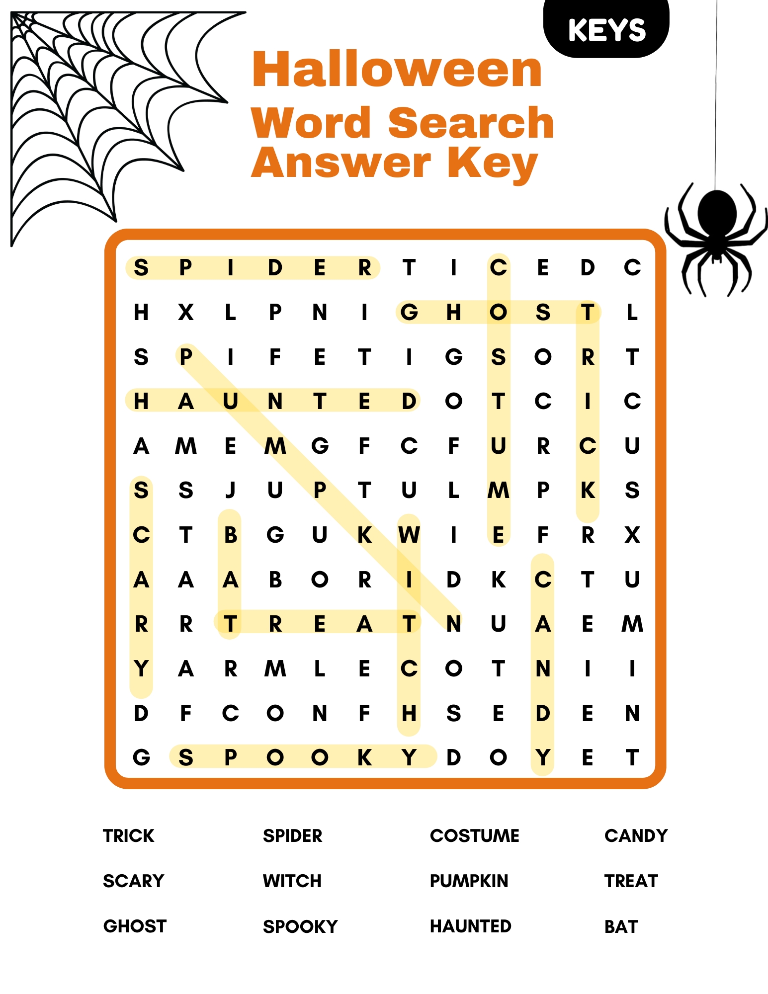 Halloween Free Printable Word Searches