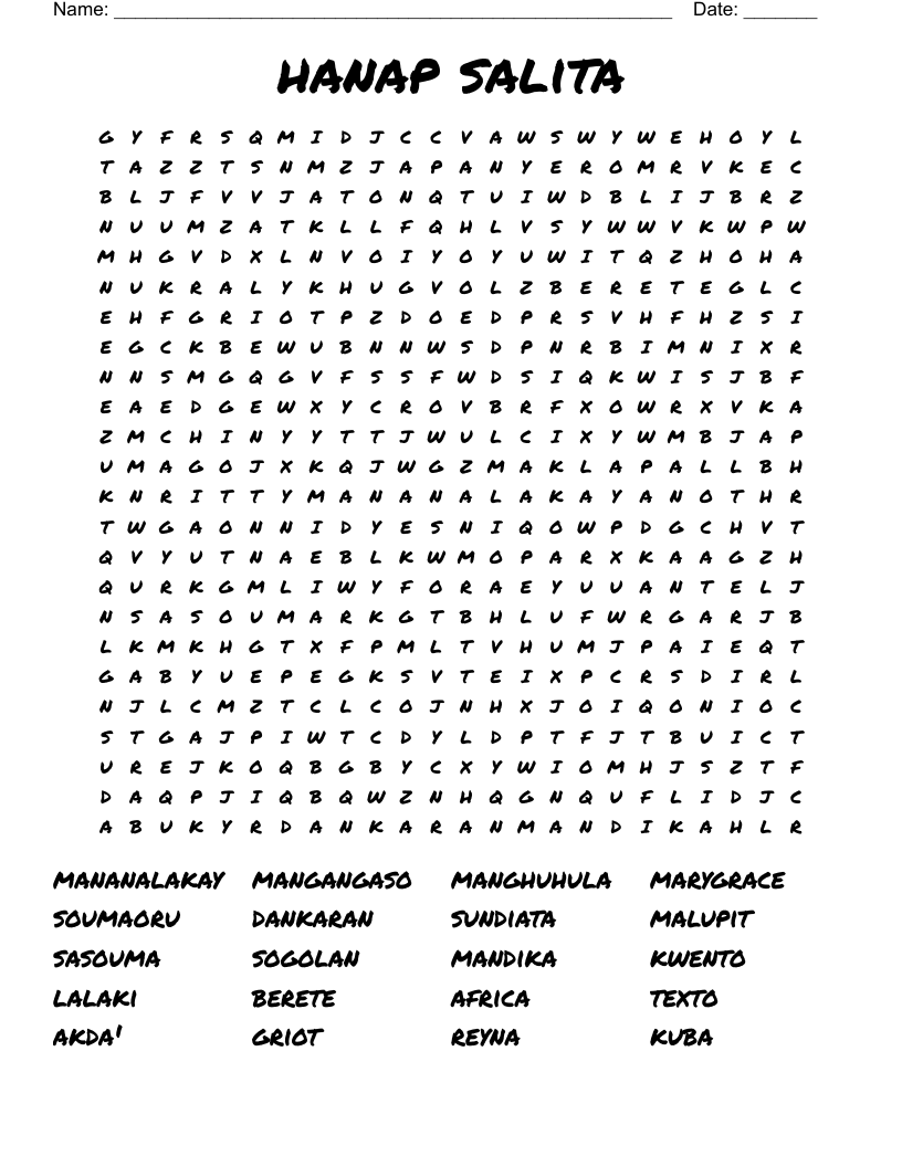 Hanap Salita Word Search WordMint