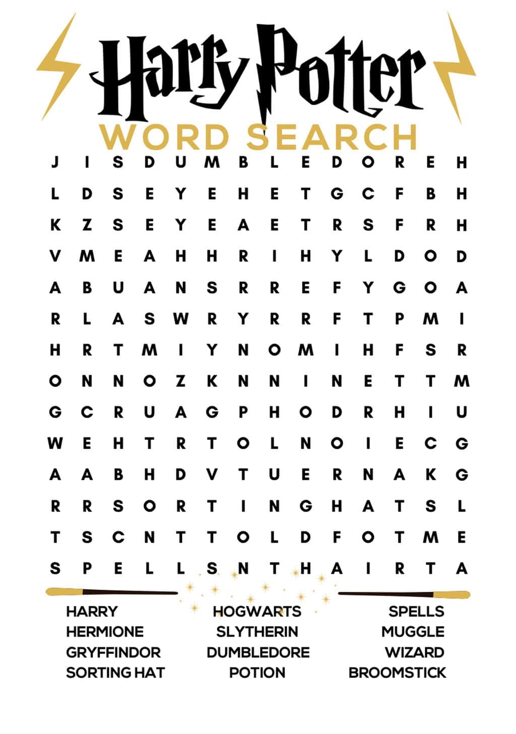 Harry Potter Word Search Pretty Providence