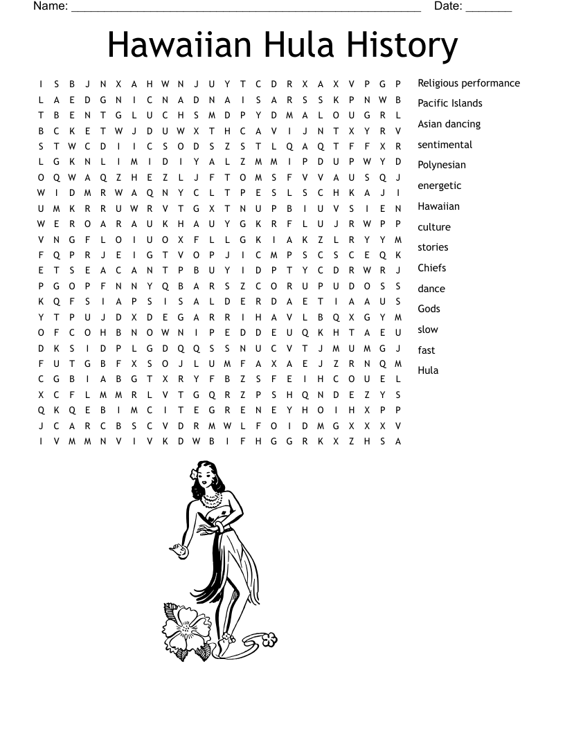 Free Printable Word Search Puzzles Hawaii