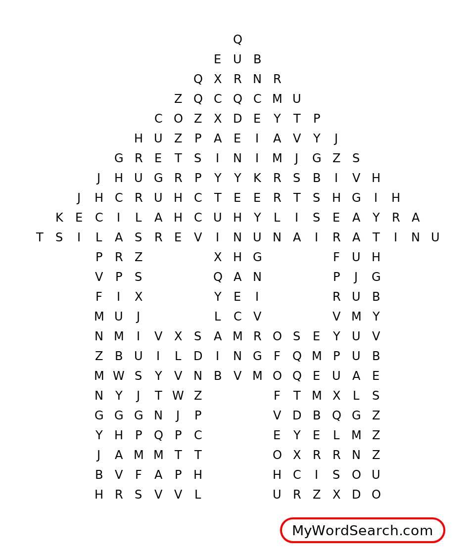 High Street Church 30th Anniversary Word Search