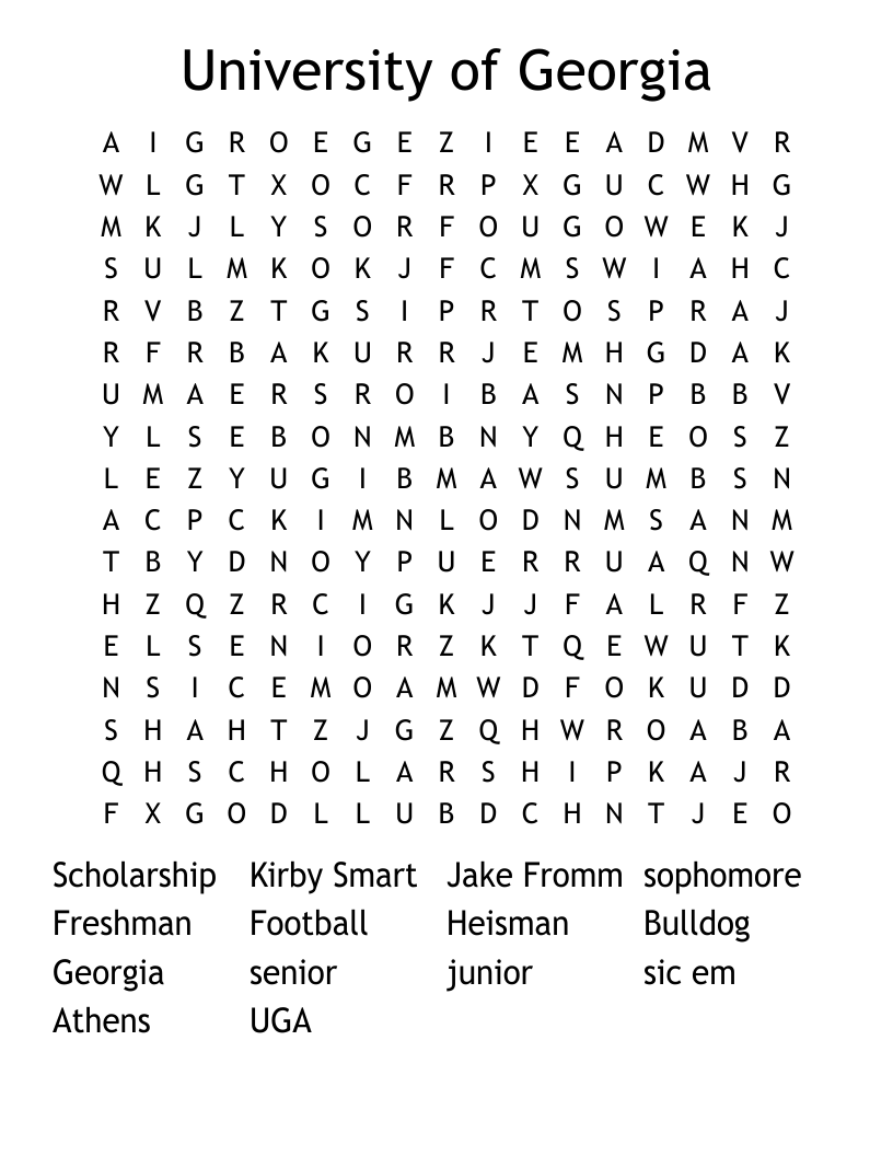 Free Homecoming Word Search Printable