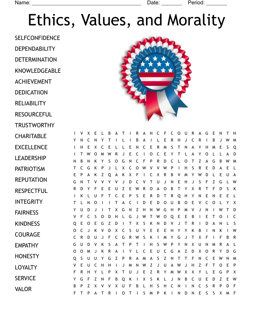 Honesty Word Search Printable