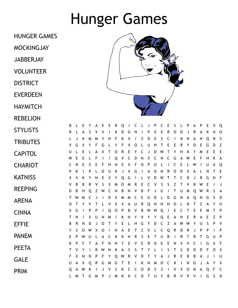 Hunger Games Word Search WordMint