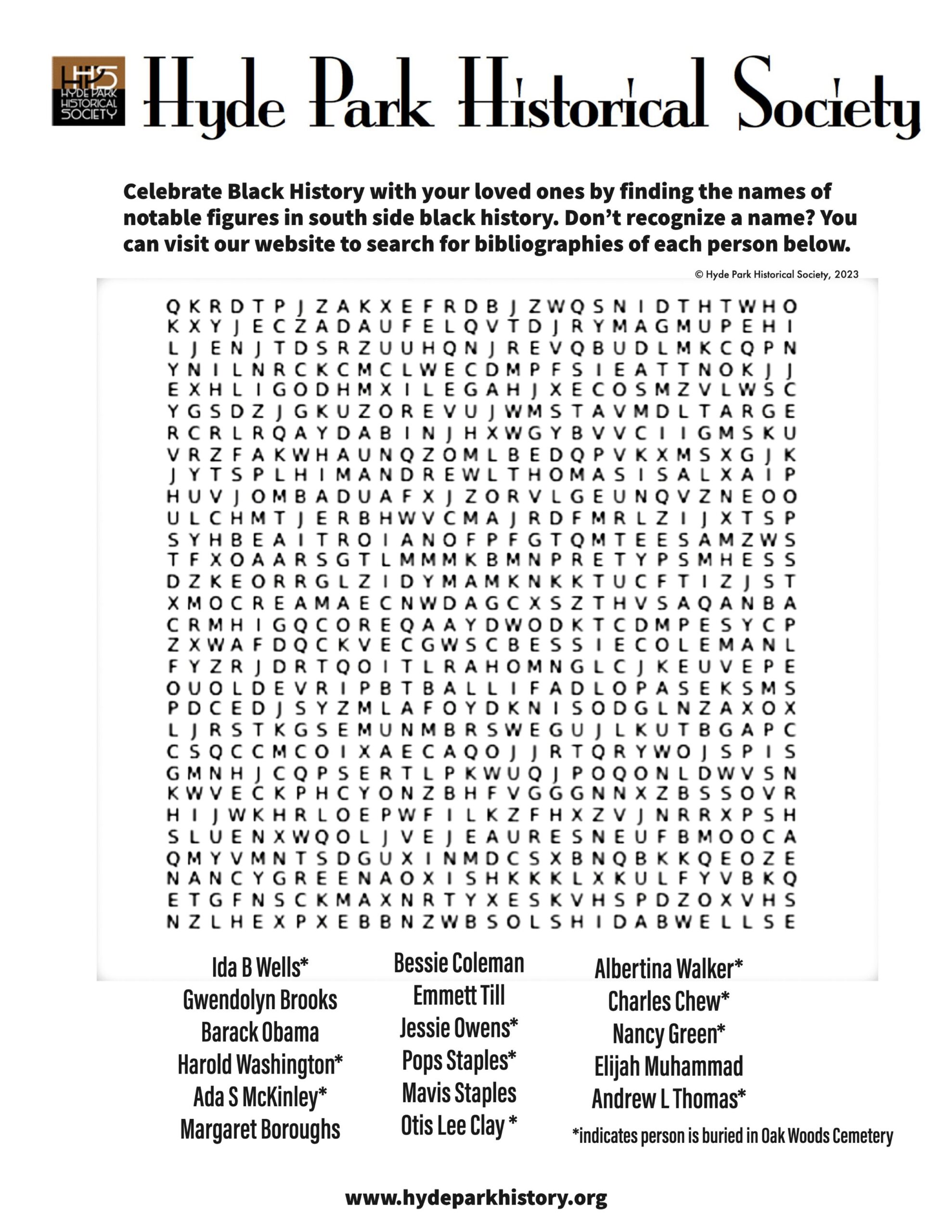 Printable Historical Word Searches