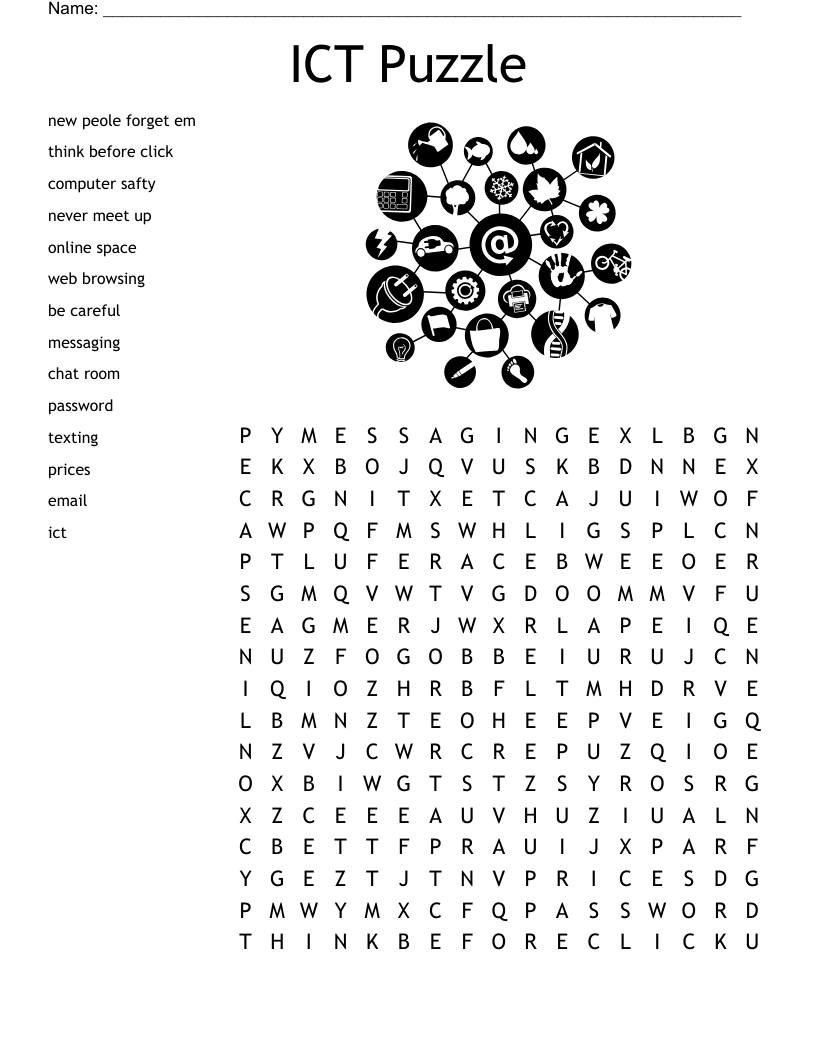 ICT Puzzle Word Search WordMint