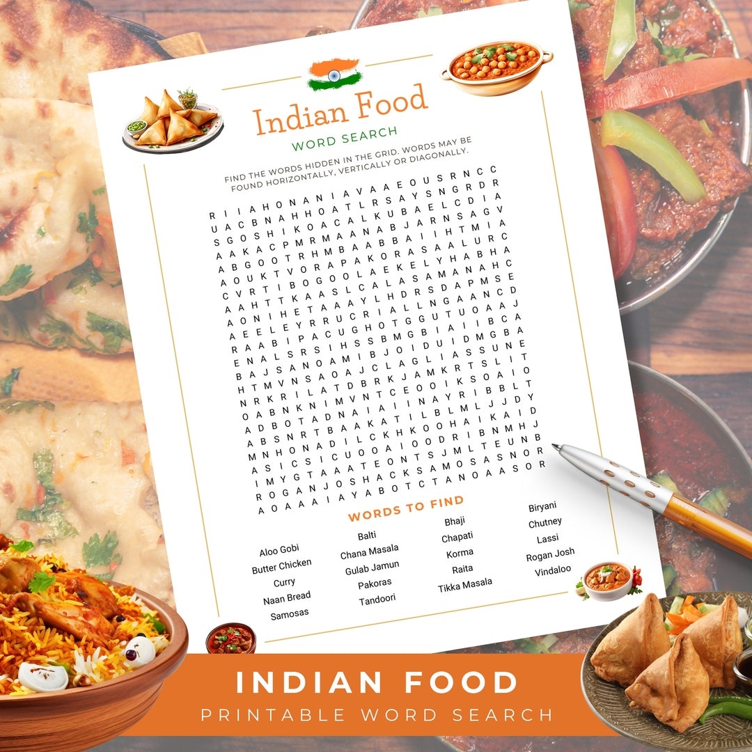 Indian Food Word Search Printable Word Search For Adults Dinner Party Games Cookery Class Activity Family Games Night Curry Night Games Etsy Indian Food Word Search Printable Word Search For Adults Dinner Party Games Cookery Class Activity Family Games Night Curry Night Games Etsy