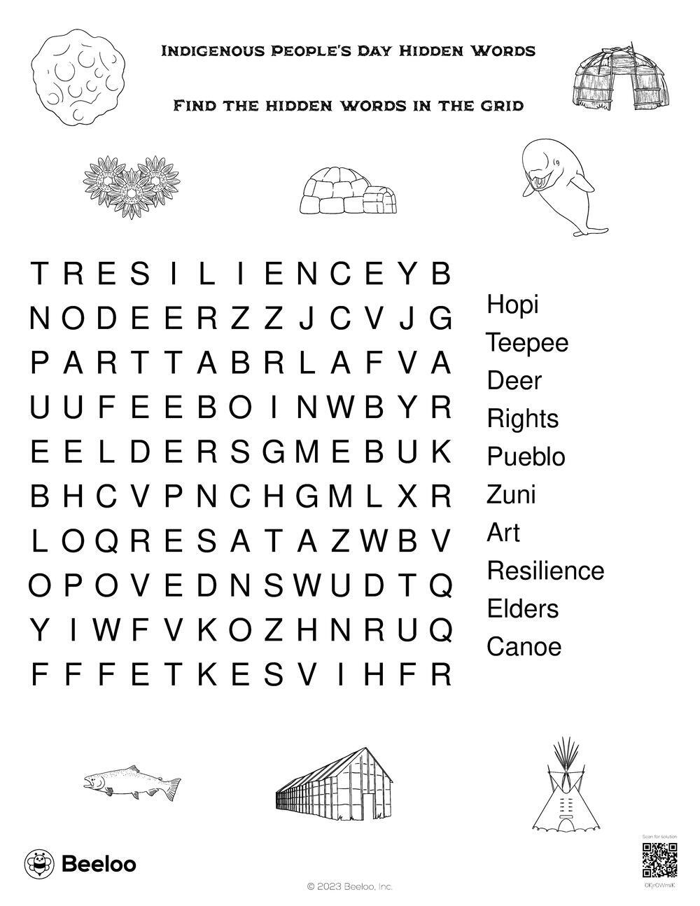 Free Printable Word Searches Native American