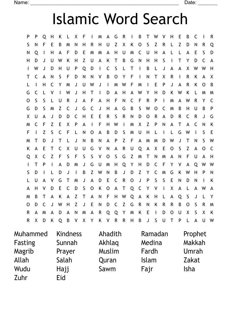Islamic Word Search WordMint