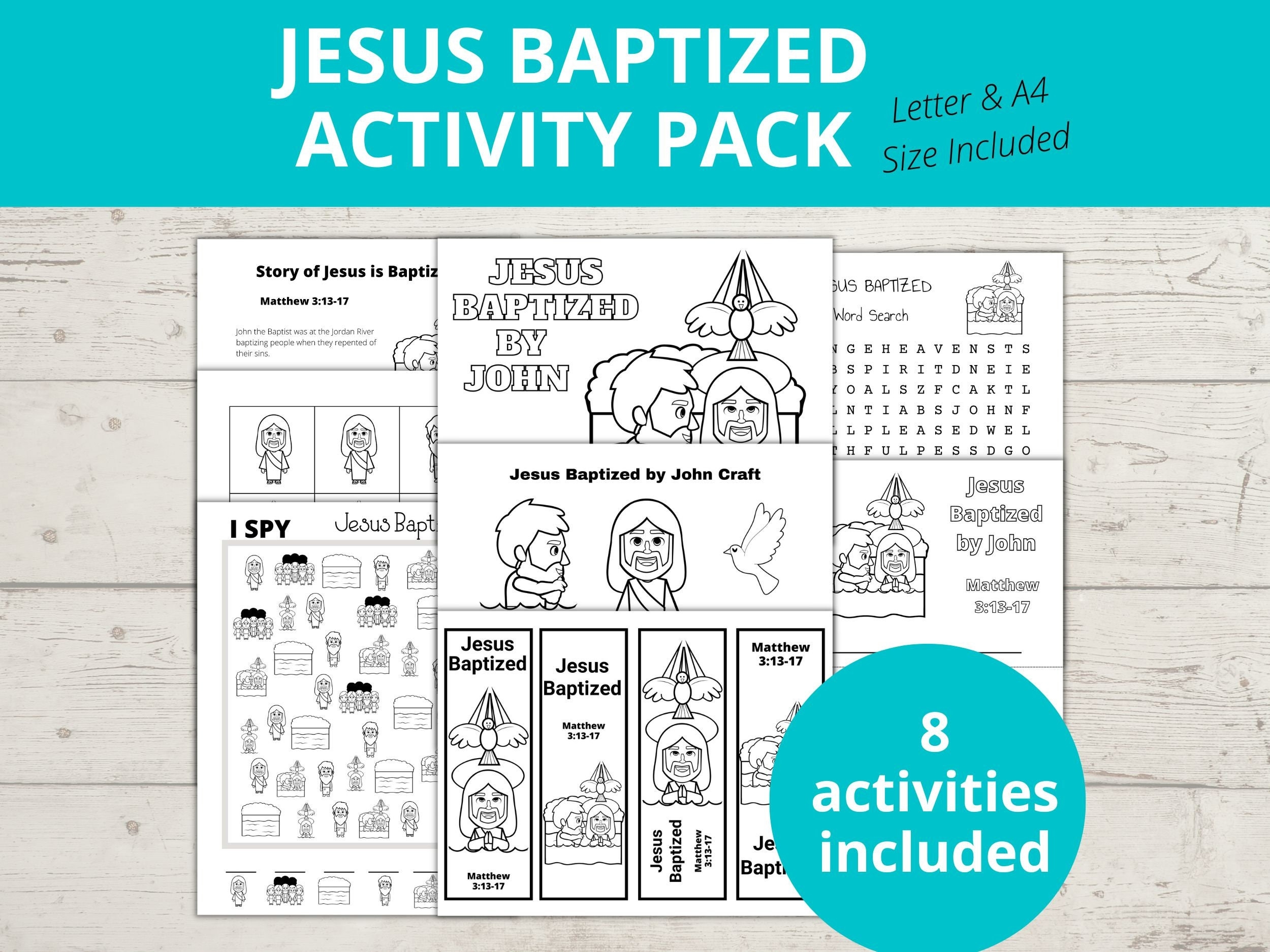Jesus Baptism Craft Jesus Baptized Bible Story For Kids Baptism 