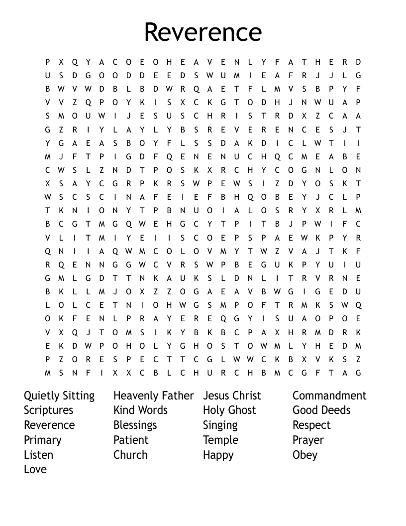 Jesus Word Search WordMint